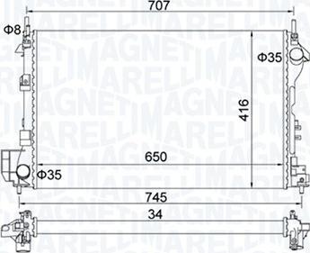 Magneti Marelli 350213195700 - Radiators, Motora dzesēšanas sistēma xparts.lv
