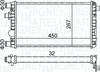 Magneti Marelli 350213191300 - Radiator, engine cooling xparts.lv