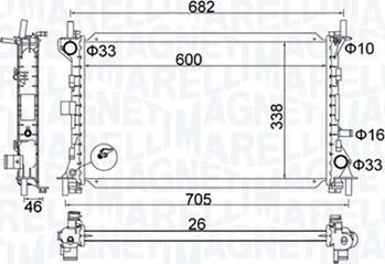 Magneti Marelli 350213159900 - Radiators, Motora dzesēšanas sistēma xparts.lv