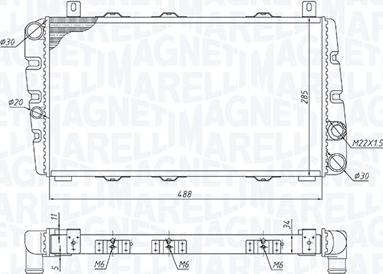 Magneti Marelli 350213189700 - Radiator, engine cooling xparts.lv