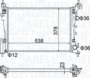 Magneti Marelli 350213186700 - Radiatorius, variklio aušinimas xparts.lv