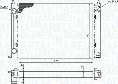 Magneti Marelli 350213187400 - Radiators, Motora dzesēšanas sistēma xparts.lv
