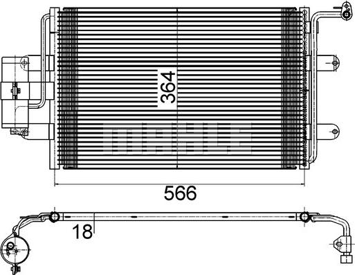MAHLE AC 180 000S - Конденсатор кондиционера xparts.lv