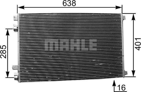 MAHLE AC 360 001S - Condenser, air conditioning xparts.lv
