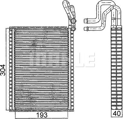 MAHLE AE 116 000S - Evaporator, air conditioning xparts.lv