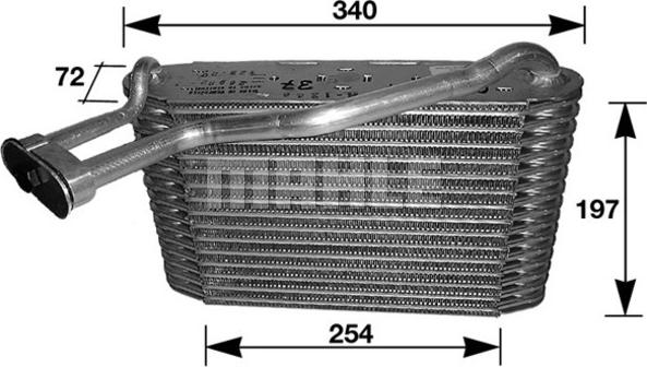MAHLE AE 34 000S - Evaporator, air conditioning xparts.lv