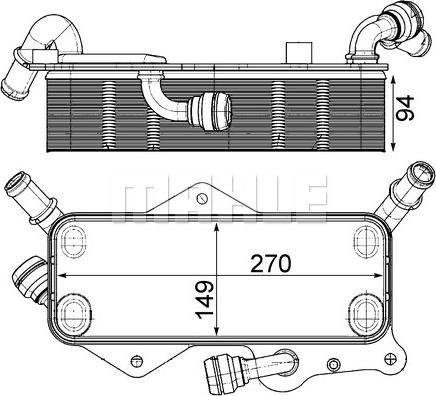 MAHLE CLC 218 000P - Oil Cooler, automatic transmission xparts.lv