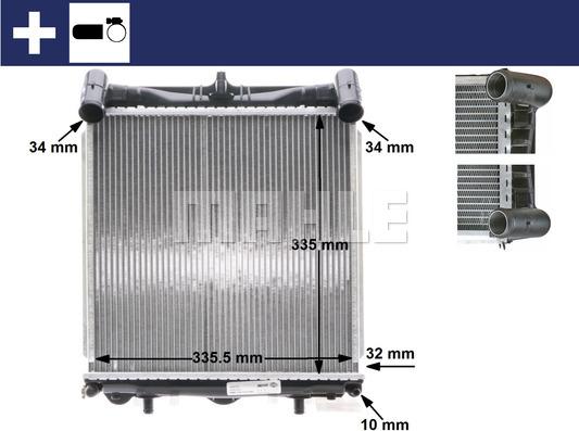 MAHLE CR 370 000S - Radiators, Motora dzesēšanas sistēma xparts.lv