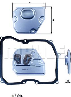 MAHLE HX 169KIT - Hydraulic Filter, automatic transmission xparts.lv