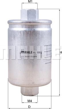 MAHLE KL 158 - Degvielas filtrs xparts.lv