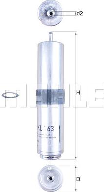 MAHLE KL 763D - Fuel filter xparts.lv
