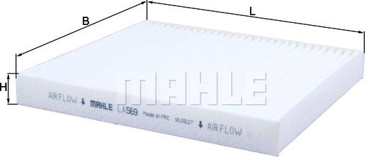 MAHLE LA 569 - Фильтр воздуха в салоне xparts.lv