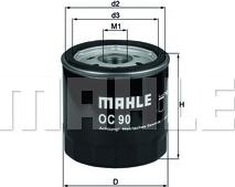 MAHLE OC 90 OF - Oil Filter xparts.lv