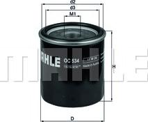 MAHLE OC 534 - Eļļas filtrs xparts.lv