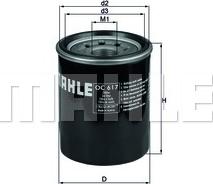 MAHLE OC 617 - Eļļas filtrs xparts.lv