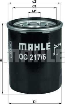 MAHLE OC 217/6 - Eļļas filtrs xparts.lv
