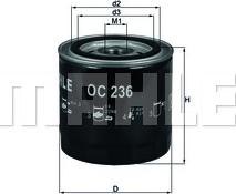 MAHLE OC 236 - Oil Filter xparts.lv