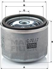 Mann-Filter C 77/7 - Gaisa filtrs xparts.lv