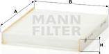 Mann-Filter CU 16 001 - Filtrs, Salona telpas gaiss xparts.lv