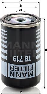 Mann-Filter TB 719 - Oro džiovintuvo kasetė, suspausto oro sistema xparts.lv