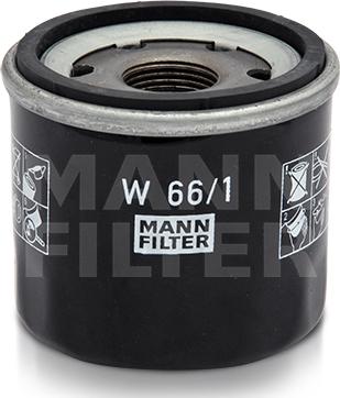 Mann-Filter W 66/1 - Oil Filter xparts.lv