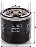 Mann-Filter W 6026 - Eļļas filtrs xparts.lv