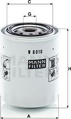 Mann-Filter W 8010 - Eļļas filtrs xparts.lv