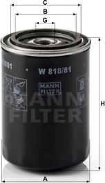 Mann-Filter W 818/81 - Eļļas filtrs xparts.lv