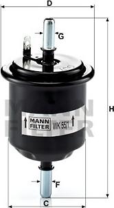 Mann-Filter WK 55/1 - Degvielas filtrs xparts.lv
