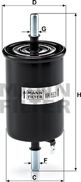 Mann-Filter WK 55/2 - Fuel filter xparts.lv