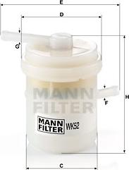 Mann-Filter WK 52 - Degvielas filtrs xparts.lv