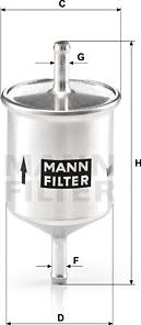 Mann-Filter WK 66 - Fuel filter xparts.lv