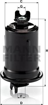 Mann-Filter WK 614/8 - Топливный фильтр xparts.lv