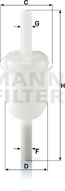 Mann-Filter WK 31/4 - Топливный фильтр xparts.lv