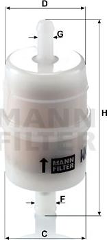 Mann-Filter WK 32/6 - Топливный фильтр xparts.lv