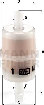 Mann-Filter WK 32/7 - Fuel filter xparts.lv