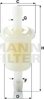 Mann-Filter WK 21 (10) - Kuro filtras xparts.lv