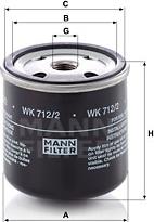 Mann-Filter WK 712/2 - Fuel filter xparts.lv