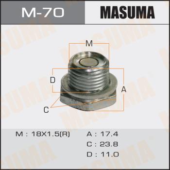 MASUMA M-70 - Sealing Plug, oil sump xparts.lv