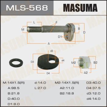 MASUMA MLS568 - Болт регулировки развала колёс xparts.lv