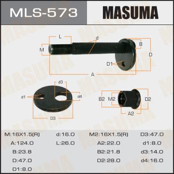 MASUMA MLS573 - Болт регулировки развала колёс xparts.lv