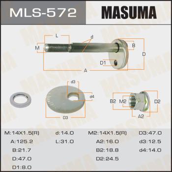 MASUMA MLS572 - Болт регулировки развала колёс xparts.lv