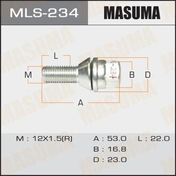 MASUMA MLS-234 - Riteņa stiprināšanas skrūve xparts.lv