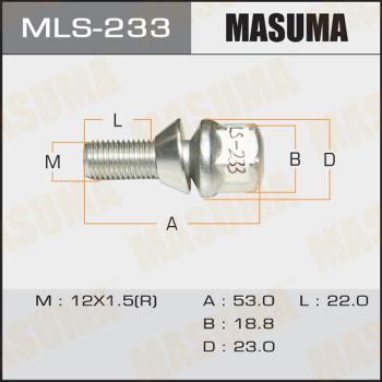MASUMA MLS-233 - Болт для крепления колеса xparts.lv