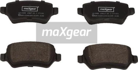 Maxgear 19-0450 - Тормозные колодки, дисковые, комплект xparts.lv