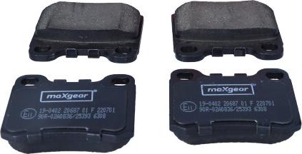 Maxgear 19-0402 - Brake Pad Set, disc brake xparts.lv
