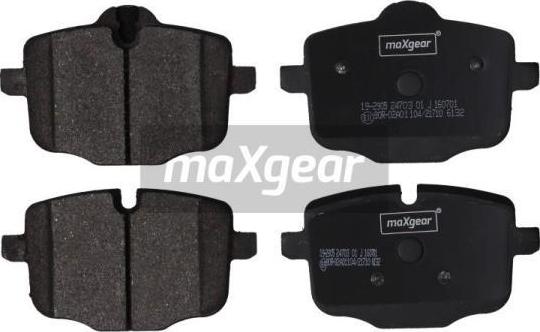 Maxgear 19-2905 - Stabdžių trinkelių rinkinys, diskinis stabdys xparts.lv