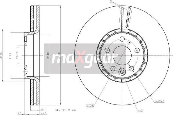 Maxgear 19-2336 - Brake Disc xparts.lv