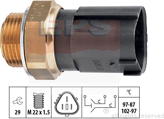 MDR EPS-1850 690 - Термовыключатель, вентилятор радиатора / кондиционера xparts.lv