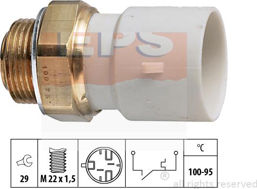 MDR EPS-1850 182 - Termoslēdzis, Radiatora ventilators xparts.lv